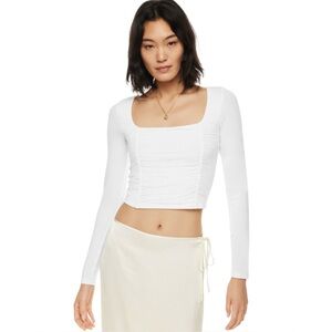 Aritzia Wilfred Lydia Top in White Size Medium